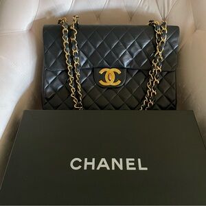 Large vintage Chanel flap bag